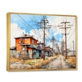 thumbnail image 2 of Designart "Power Lines Power euphony II" Power Lines Floater Framed Wall Art Print, 2 of 7