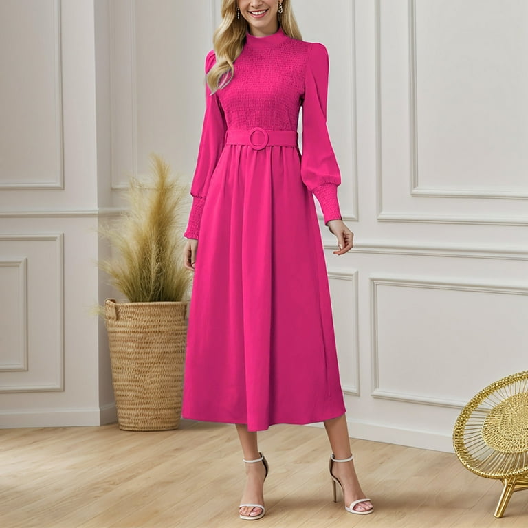 ZIZOCWA Women'S 2023 Casual Long Sleeve Turtleneck Maxi
