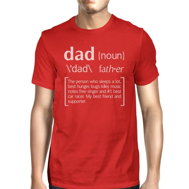 365 Printing Dad Noun Mens Red Graphic Tee Unique Fathers Day Gifts