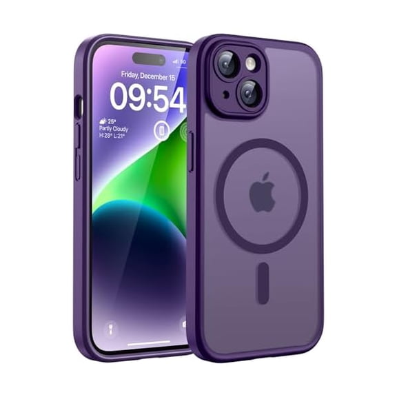 Eryueer for Phone 15 Case, Compatible with Magsafe Charger, Full Camera Protection, Drop Protection, Translucent Matte Phone Case for iPhone 15 6.1 inch