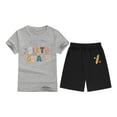 thumbnail image 3 of Shadoumai Baby Girl Sets Graphic Print Crop Tops and Shorts Set Fashionable Hoodie Pullover Tops and Pants, 3 of 4