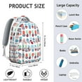 thumbnail image 6 of Pineapple Pattern Small Backpack Lightweight Summer Use Bag for Daily Work School and Commute, 6 of 6