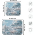 thumbnail image 3 of Snow Covered Pine Leaves Dish Drying Mat 18x24 Absorbent Dishes Pad Dish Drainer Mat Protector for Kitchen Fast Dry, 3 of 6
