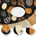 thumbnail image 4 of Halloween Patterned Pumpkins Round Fitted Tablecloth with Elastic Edge,Dining Table Cover Waterproof,Outdoor Round Tablecloth for Camping,Dining,Indoor and Outdoor, 4 of 7