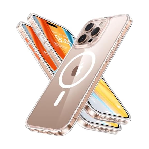 Eryueer Magnetic Shockproof for iPhone 16 Pro Max Case, [4X Military-Grade Protection] [Compatible with MagSafe] Translucent Case for iPhone 16 Pro Max Anti-Scratch Guardian 6.9", Clear