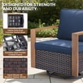 thumbnail image 4 of Giantfurnni 8 Piece Patio Furniture Set with Propane Fire Pit Table, Wicker Outdoor Conversation Set with 2 Swivel Rocker Chairs, 2 Club Chairs, 2 Ottomans and Rattan Sofa for Deck Backyard, 4 of 15