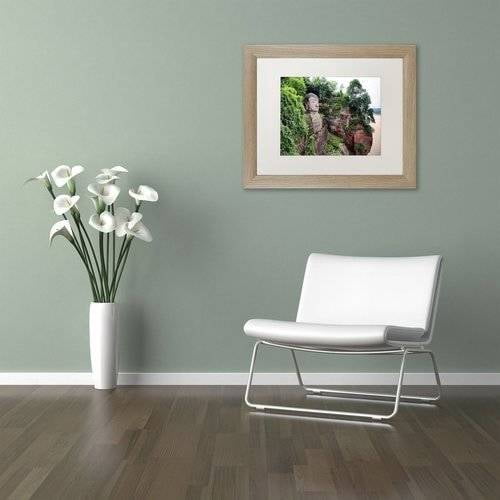 Trademark Fine Art "Giant Buddha" Canvas Art by Philippe Hugonnard, White Matte, Birch Frame