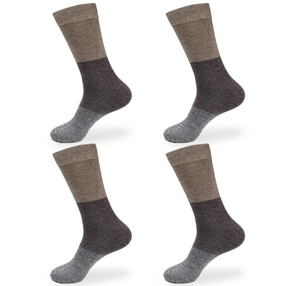Women's Rayon from Bamboo Fiber Classic Casual Crew Socks - Brown Purple Black - 4prs, Size 4-9