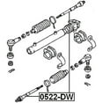thumbnail image 2 of Febest STEERING TIE ROD # 0522-DW OEM D102-32-250, 2 of 2
