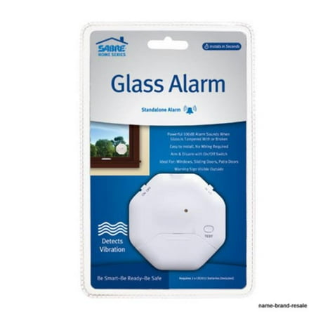 Ge Glass Break Sensor - HS-GA WHT Wireless Window Glass Break & Vibration Detector Alarm 100 db with Security - White pack of 4