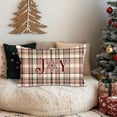 thumbnail image 2 of 12x20 Christmas Throw Pillow Covers Set of 2, Plaid Lumbar Christmas Pillow Covers Decorative Pillow Covers Xmas Cushion Cases for Farmhouse Home Couch Sofa Decor (White), 2 of 4