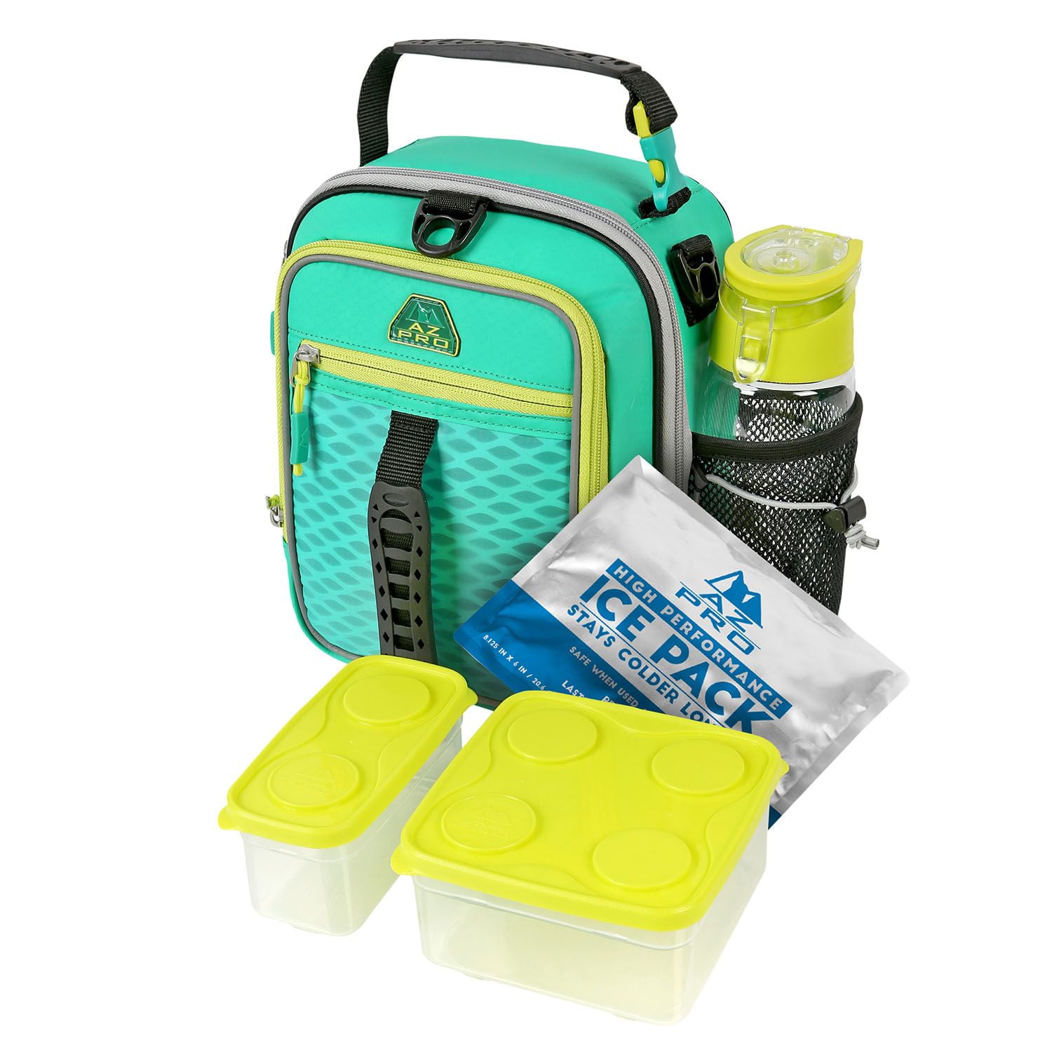 Artic Zone High Performance Dual Compartment Lunch Box Teal Lime Artic Zone High Performance Dual Compartment Lunch Box Teal Lime