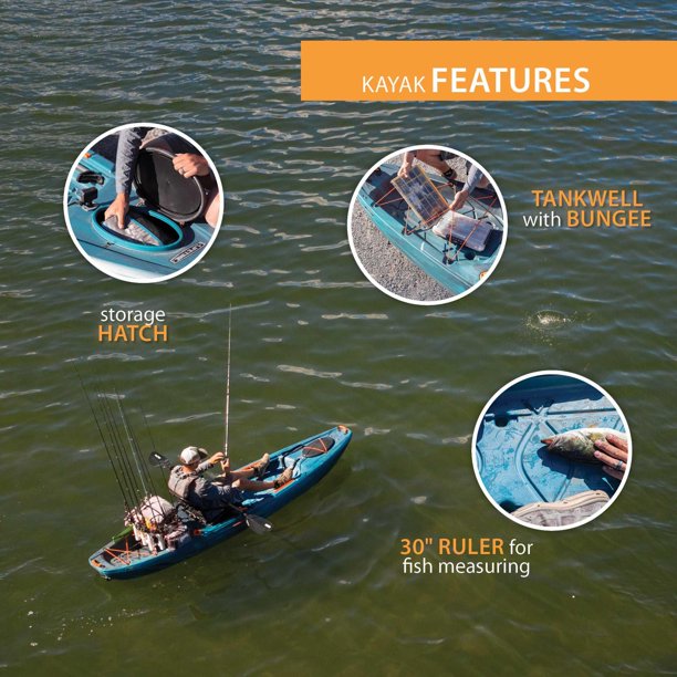 Lifetime Yukon Angler 11.5 ft Sit-On-Top Comfort Fishing Kayak