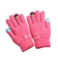 thumbnail image 2 of Children's Winter Cartoon Ski Gloves, 5-Finger Thermal Knitted Mittens for Kids, Plush Lined Cold Proof Gloves, Non-Slip Snow Play Gloves for Boys and Girls Ages 5-12 Hot Pink, 2 of 4