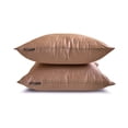 thumbnail image 4 of The HomeCentric Luxury Lumbar Pillow Cover Copper Pack Of 2, 20"x26" (50x65 cm) Art Silk Plain & Solid Oblong Pillow Cover, Solid Modern Style - Copper Luxury, 4 of 5