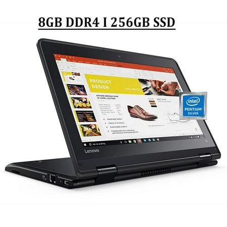 Lenovo ThinkPad Yoga 11e Gen 5 2-in-1 Business Laptop 11.6" HD IPS Anti-Glare Touchscreen Intel Quad-Core Silver N5030 Processor 8GB DDR4 256GB SSD Intel UHD Graphics 605 HDMI USB-C Win11 Black
