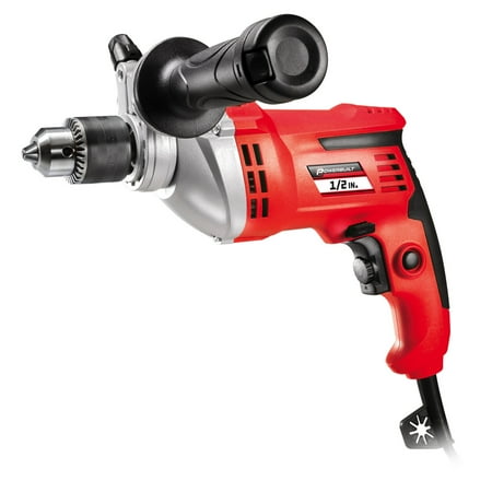 - Powerbuilt 7 Amp 1/2-in Variable Speed Hammer Drill with Storage Case - 240069