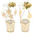 thumbnail image 1 of candeliere giratorio del tenedor de la lámpara del té de la de la decoración de 2PCS Soledad Portavelas de decoración navideña, 1 of 10