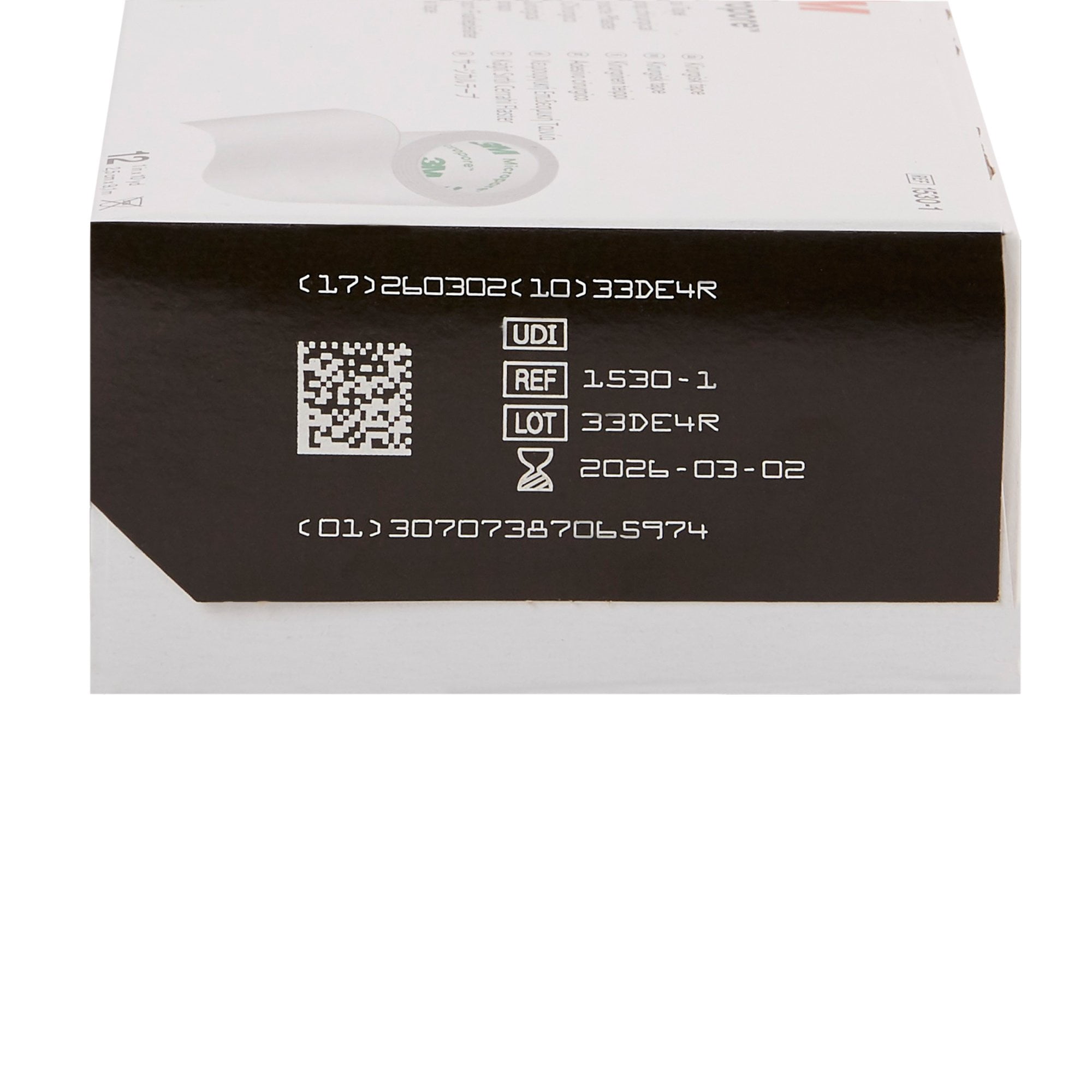 3M™ Micropore™ Surgical Tape Tan 1533-1, 1 inch x 10 yard (2,5cm x 9,1m),  12 rolls/box