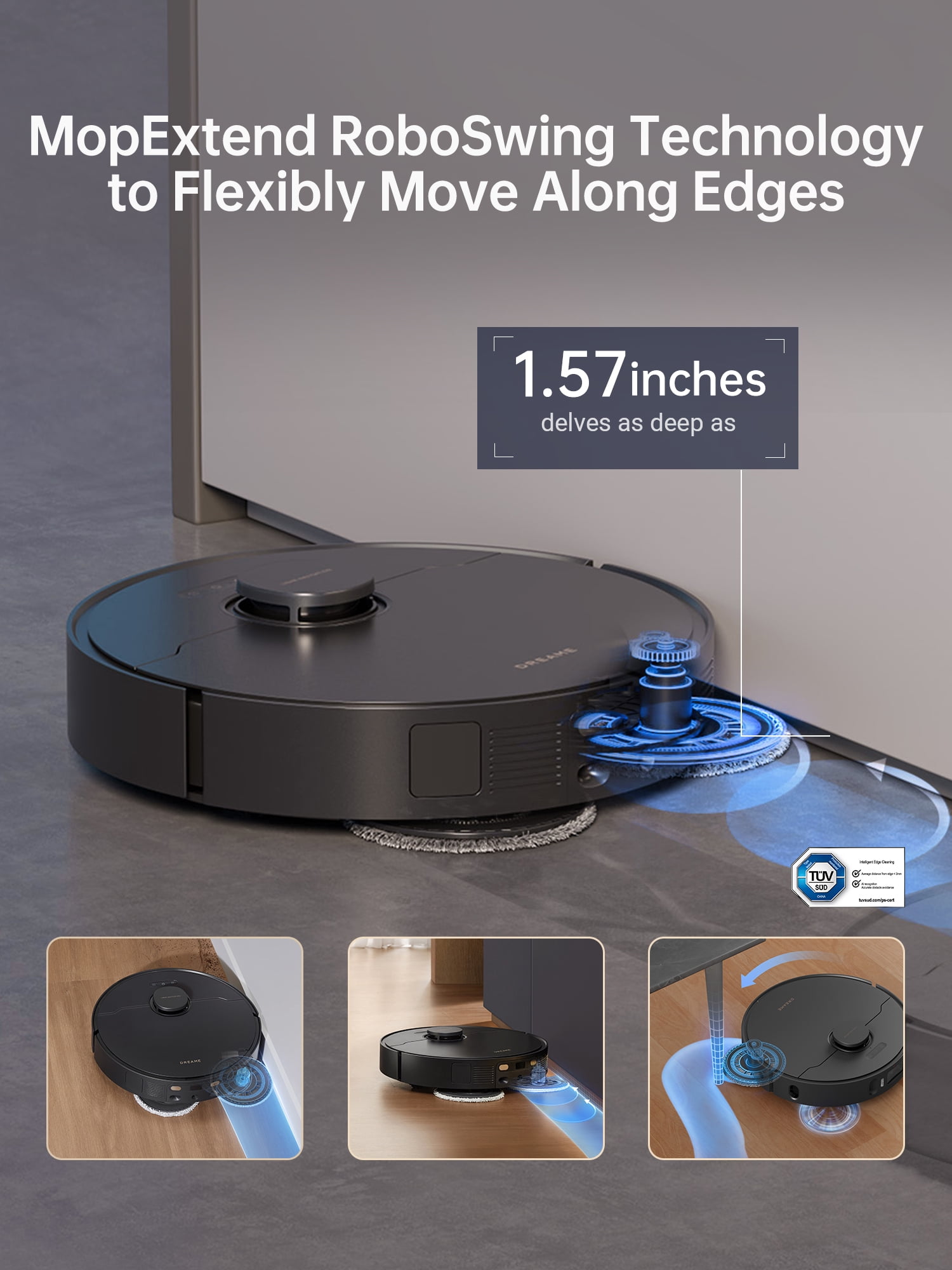 Dreame X30 Ultra Robot Vacuum Cleaning Bundle, 3 Extra Dust Bags, 8300Pa Suction, Mop Extend and Mop Self Cleaning with 140°F Water, Removable & Liftable Mop, Self Water Refilling, Mop Self Drying