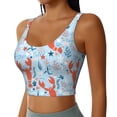 thumbnail image 2 of Balery Lobsters Sujetadores deportivos con espalda cruzada para mujer, acolchados, sin costuras, de alto impacto, ideales para yoga, gimnasio, entrenamiento y fitness.-Large, 2 of 8