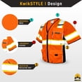 thumbnail image 2 of KwikSafety (Charlotte, NC) EXECUTIVE Safety Vest (10 Pockets) Class 3 ANSI OSHA High Visibility Reflective Heavy Duty Mesh Zipper HiVis Construction Work Site HiViz Men Women | Orange 2X-Large, 2 of 6