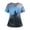 01-Complexion, variant on Halloween Scrub Tops Women Funny Print Plus Size Scrubs for Women,Stretchy Nursing Pediatric Uniforms Shirts with Pockets Blue XXL