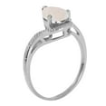 thumbnail image 3 of Galaxy Gold 14K Solid Gold Natural Diamond Ring for Women Size 9.5 - White Gold Fine Jewelry, 3 of 7