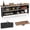 Brown, variant on Biotree Aluminum Portable Picnic Table with 2-Tier Open Shelves and Spacious Tabletop Folding Camping Table for Outdoor, Brown