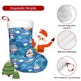 thumbnail image 5 of Salouo Watercolor Ships Print Christmas Stockings,Large Xmas Stocking Set of 1 Holiday and Farmhouse Stocking for Christmas Holiday Party Decoration(17.7*11 Inch), 5 of 7