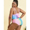 thumbnail image 4 of MÁS TAMAÑO MÁS DE TAMAÑO ARCOUTO ARCOUTO OUTRY SUPERIOR CONTROL TANKINI TANKINI Rosegal Mangas largas de talla grande, 4 of 5