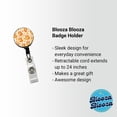 thumbnail image 2 of Sweet Orange Cats Yellow Stars Retractable Reel ID Badge Key Card Name Tag Holder with Clip, 2 of 7
