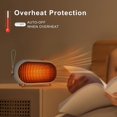 thumbnail image 3 of 900W Ceramic Fan Heater, HPYLIFH Fan Heater with 3-Speed Power Adjustment, 3 Seconds to Heat Electric Heater Multiple Protection for Bedroom, Working, 3 of 5