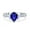 Blue Sapphire CZ, variant on Art Deco Pear Teardrop Wedding Ring CZ 925 Sterling Silver Size 10