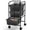 Black, variant on Simple Houseware Utility Cart with 8 Drawers Rolling Storage Art Craft Organizer, Chrome