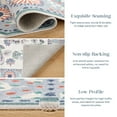 thumbnail image 4 of Boho Area Rugs, Ultra-Thin Vintage Rugs, Large Area Rug, Rugs for Living Room, Room Decor, Home Decor, Kitchen, Non-Slip Rugs, Moroccan Carpet Decoration, 5 x 7 ft, Blue, 1 Pack, 4 of 7