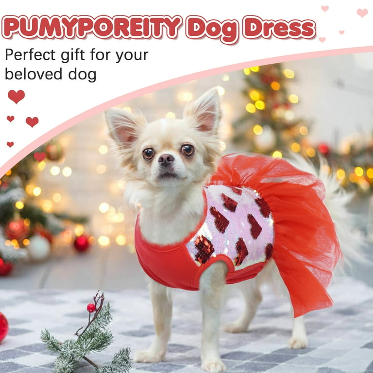  PUMYPOREITY Dog Dress, Dog Clothes for Small Dogs,Dog