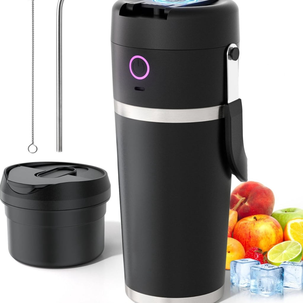 Stainless Steel Travel Juicer for Cold Drink Large Capacity 11.1V Smoothie Cup LED Display Rechargeable Cordless Mixer