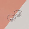 thumbnail image 4 of LeCalla 925 Sterling Silver Hypoallergenic Clip On Butterfly Hoop Earrings Jewelry Gifts for Women and Teen 20MM, 4 of 9