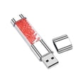 thumbnail image 1 of Crystal Diamond Usb Flash Drive 2.0 64GB Pendrive Cutomize Photo with LED light Stick Usb disk Memoria Stick Exquisite gift red 32GB, 1 of 6