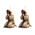 thumbnail image 1 of Visland 2D Acrylic Jesus Christ Ornament Car Rearview Mirror Hanging Decor Auto Interior Religious Gift for Christian Retro Faith Accessories, 1 of 8