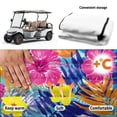 thumbnail image 5 of Uorisanigo Golf Cart Seat Cover, Universal Colorful Hibiscus Tropical Golf Cart Seat Blanket for EZGO, Club Car and More 2-Seat Carts, Breathable Fabric Seat Towel with 4 Pockets, 5 of 7