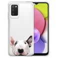 thumbnail image 1 of WIRESTER Transparent Soft Gel TPU Clear Case Slim Protective Cover for Samsung Galaxy A03S 4G LTE (Not 5G) 6.5" 2021, Animal Bull Terrier Dog, 1 of 1