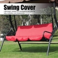 thumbnail image 4 of Columpio para exteriores, cojín para silla de 3 plazas, funda impermeable de repuesto para asiento de columpio, funda protectora para silla de columpio para exteriores para patio, jardín y patio (rojo, 4 of 5