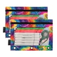 thumbnail image 2 of 2 Pack Flip Folders with Clear PVC Window Binder Pouches 3-Ring Binder Organizer for Office & Home Colorful Tie-dye with Swirling, 2 of 6