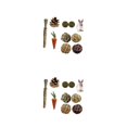 thumbnail image 3 of Methold Para espacios pequeños, juego de juguetes para masticar duraderos y elegantes para conejo, Guinea, animales, juguetes para masticar, juego de 9 piezas 2piezas, 3 of 6