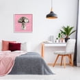 thumbnail image 2 of Stupell Industries Pink Mushroom Shaped Disco Ball Beauty & Fashion Painting White Framed Art Print Wall Art, 2 of 7