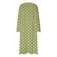 thumbnail image 5 of Women's Long Nightgown Cotton Baggy Nightdress Plus Size Nightshirt Long Sleeve V Neck Sleep Dress Casual Sleepwear Green XXXL, 5 of 6