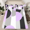 thumbnail image 2 of Castle Fairy Abstract Geometric 4Pcs Bed Sheets for Women Men,Black Grey Purple King Sheets,Vintage Aesthetic Super Cozy Sheet Set,Ultra Soft Home Decor, 2 of 7