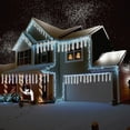 thumbnail image 4 of Kwaiffeo Christmas Lights Outdoor, Meteor Shower Lights Falling Rain Lights 12 inch 8 Tube Snow Falling Icicle Cascading Lights for Xmas Tree Halloween Decoration Wedding Party, UL Plug, White, 4 of 11